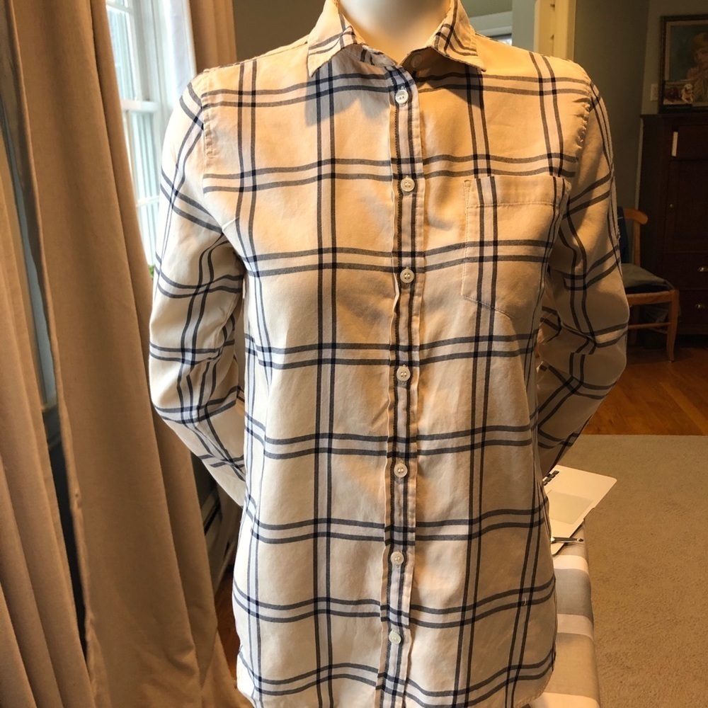 J Crew Factory Plaid Shirt SMALL EUC